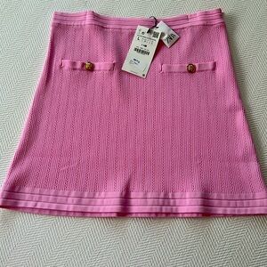 Zara pink knit skirt